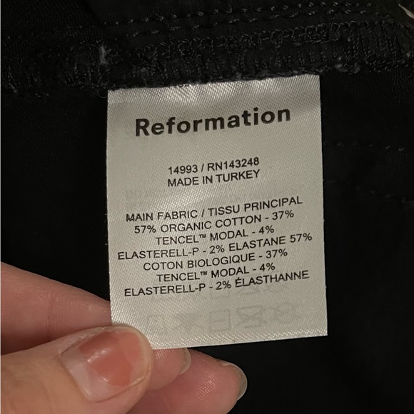 Reformation Straight Leg Black Wash Jeans Women's Size 29 - Picture 9 of 9